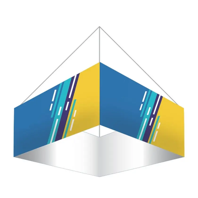 لافتة معلقة على السقف مربعة